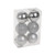 Silver Shatterproof Baubles (8cm) (6 pieces)