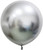 Silver Chrome Jumbo Latex Balloon - 24 inch (Pk 3)