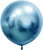 Blue Chrome Jumbo Latex Balloon - 24 inch (Pk 3)