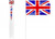 Union Jack Flag with Stick (12 inch x 8 inch)