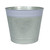 Whitewash Zinc Bucket with Lilac Band (H20.5cm)