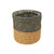 Set of 4 Seagrass Basket with Liner (Natural & Black)