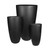 Set of 3 black Hortus vases