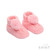 Pink Elegance Cable Knit  Bootees with Pom Pom (NB-12 Months)