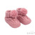 Dusty Pink Elegance Cable Knit Bootees with Pom Pom (NB-12 Months)