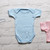 Baby Blue Short Sleeve Unbranded Cotton Bodysuit 0-3m