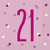 Pink and Silver 21st Birthday Napkins