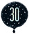 Black and Silver Prismatic 30th Foil Balloon (18 Inch)