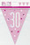 Pink and Silver Prismatic Plastic 30th Birthday Flag Banner