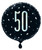 Black and Silver Prismatic 50th Foil Balloon (18 Inch)