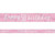 Pink and Silver Foil Happy 50th Birthday Banner