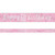 Pink and Silver Foil Happy 60th Birthday Banner