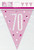 Pink and Silver Prismatic Plastic 70th Birthday Flag Banner