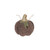 Brown Felt Pumpkin with Glitter Stem (10x11x11cm)