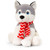 Keeleco Husky with Stripy Scarf (20cm)