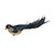 Midnight Blue Sequin and Glitter Bird with Clip (29cm) 
