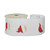 White Wired Ribbon with Santa Heads (63mm x 10 yards) 