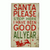 Juliana Christmas Santa Stop Here Wall Plaque
