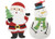 2 Assorted Glitter Printed Christmas Door Hangers With H-tag