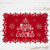 Set of 2 28cm Red Felt Snowflake Placemats 