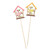 Bird in House Wooden Picks (Pack of 10) 