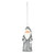 Silver Santa Hanging Decoration (12.5cm)