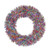 Multi Coloured Tinsel Wreath (57cm)