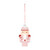 Pink Soldier with Candycane Hanging Decoration (12cm)