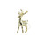 Reindeer Hanging Decoration - Shiny Gold (10cm)