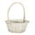 White Round Basket with Handle 30cm Dia 