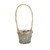 Grey Wash Round Woodchip Basket with Handle (16cm Dia)