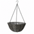 14 inch Faux Rattan Hanging Basket, Grey