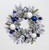 Flock Pine/Ball Blue and White Wreath (60cm) Flock Pine/Ball Blue and White Wreath (60cm)