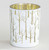 White & Gold Tree Pattern Glass Votive Candle Holder (12cm)