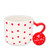 Valentines Heart Handle & Heart Print Mug 