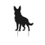 German Shepherd Silhouette Decorative Garden Stake