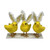 Set of 3 Chicks with Gingham Ears