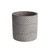 Large Grey Cylindrical Triangular Pattern Cement Pot