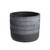 Large Dark Grey Cement Pot with Oblique Pattern