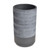 Tall Dark Grey Cylinder Cement Vase with Oblique Pattern