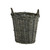 Grey Wicker Basket with Liner (23cm)