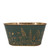 Dark Green Wild Flowers Oval Zinc Planter