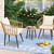 Cream 3 Piece Contemporary Outdoor Coffee Set