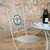 White Floral Mosaic Bistro Set