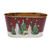 Christmas Trees & Reindeer Tartan Zinc Oval Planter