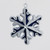 Blue/Silver Snowflake Hanging Decoration (10cm)