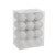 50 White Plastic Christmas Baubles (6cm)
