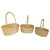 Bleached Wood Oval Baskets (Set of 3)