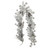 White & Silver Snowy Conifer & Pine Cone Flocked Twig Garland (182cm)
