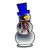 Snowman with Blue Hat LED Infinity Light (40cm)